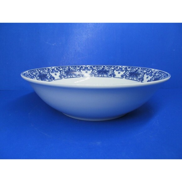 Canton Blue One 9 1/4"  Serving Bowl And Three 8"  Soup Pasta Cereal Bowls VGC - Picture 3 of 14